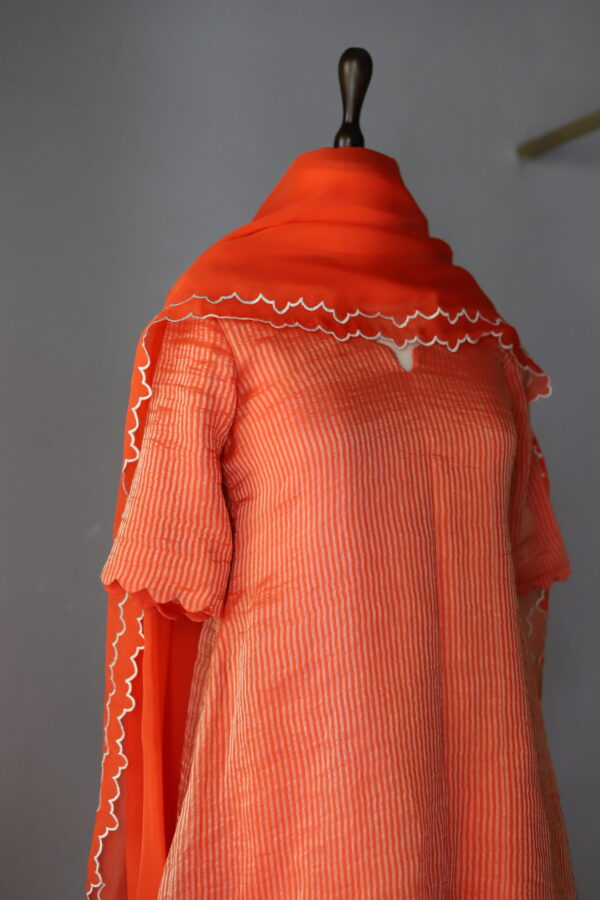 orange tunic with duppata