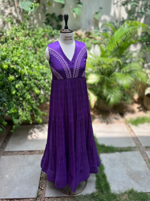 plum gown