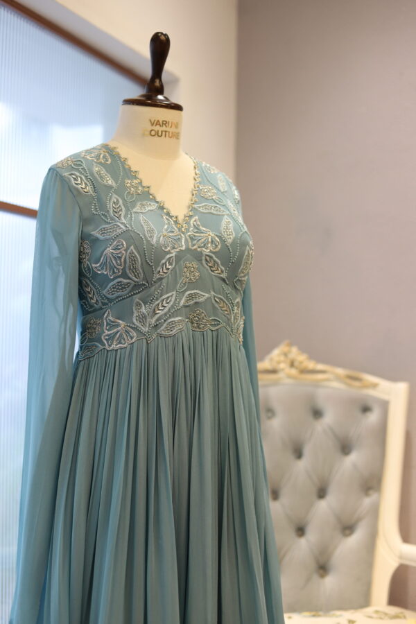 Azure elegance gown
