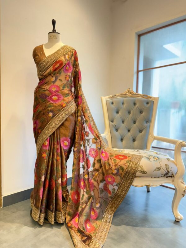 Copper Floral Tissue