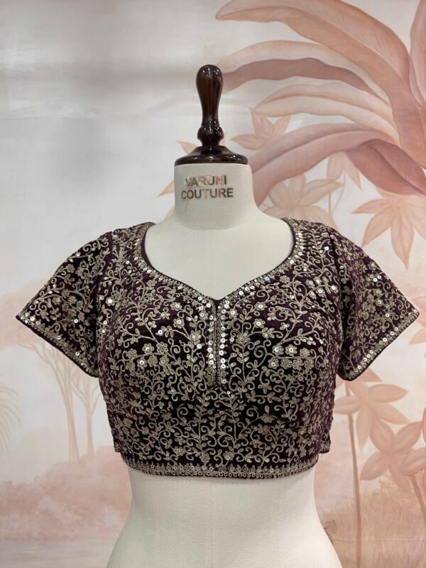 wine mahagany blouse