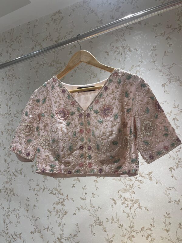 lace pink blouse