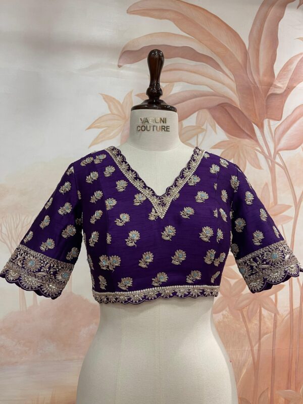 purple zinnia blouse