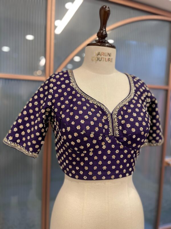 indigo purple blouse
