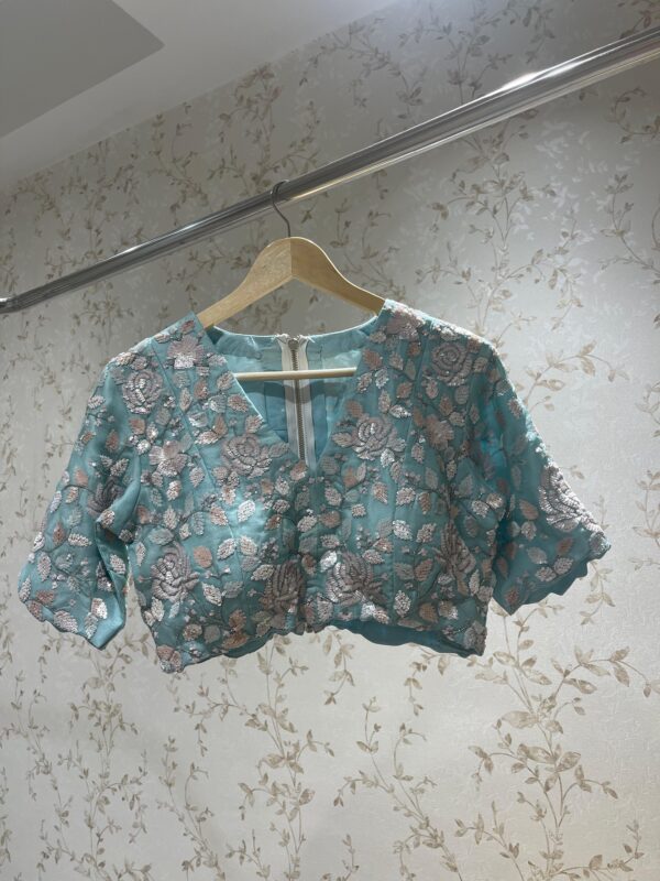 blue rose blouse