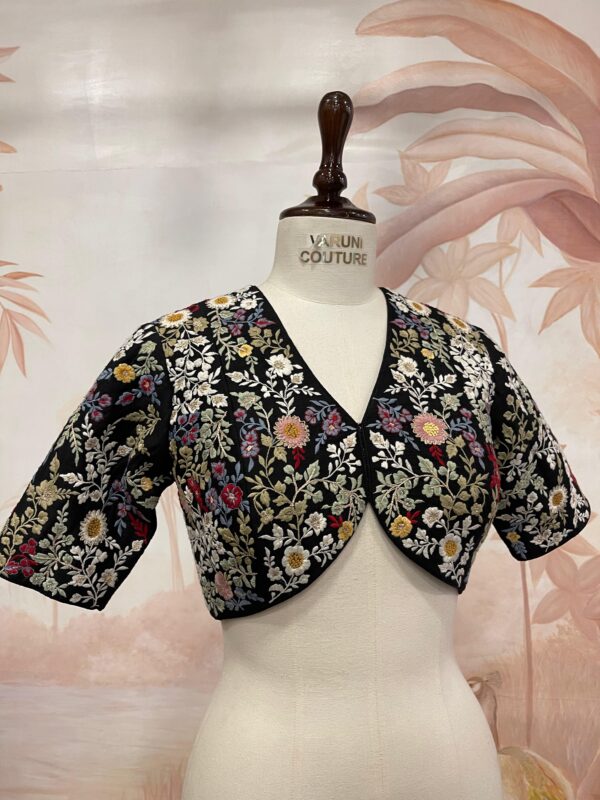 black garden blouse