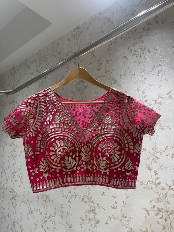 dark pink geranium blouse