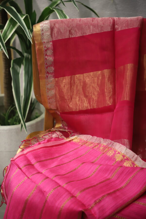 pink stripes chendhri tissue